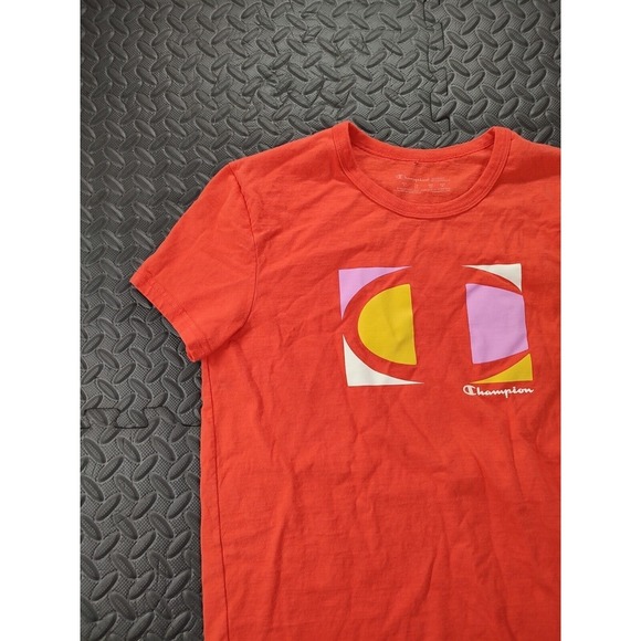 Champion Shirt Adult Small Orange Short Sleeve Active Athletic Casual Men's - Picture 2 of 12
